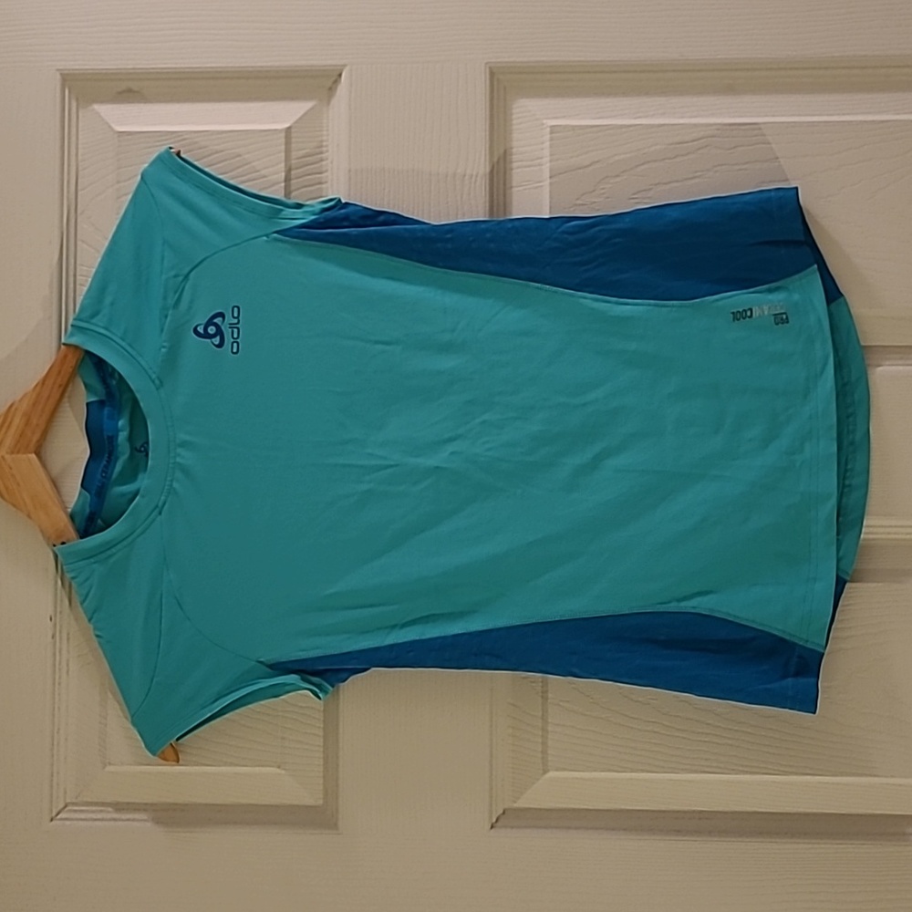 Odlo, Pro Ceramicool aqua blue athletic tee, XS